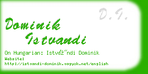 dominik istvandi business card